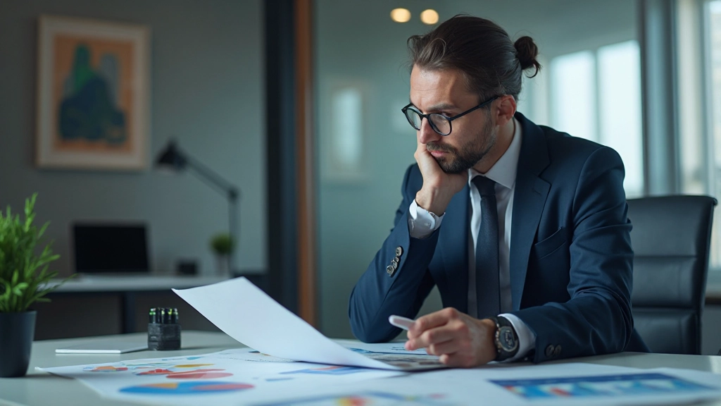 Успешный предприниматель на фоне растущих графиков доходов