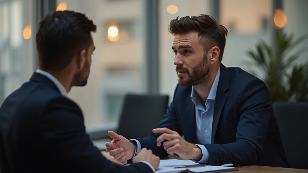 Профессионалы обсуждают деловые вопросы в офисной среде